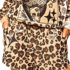 Queen of Sparkles Leopard Shorts